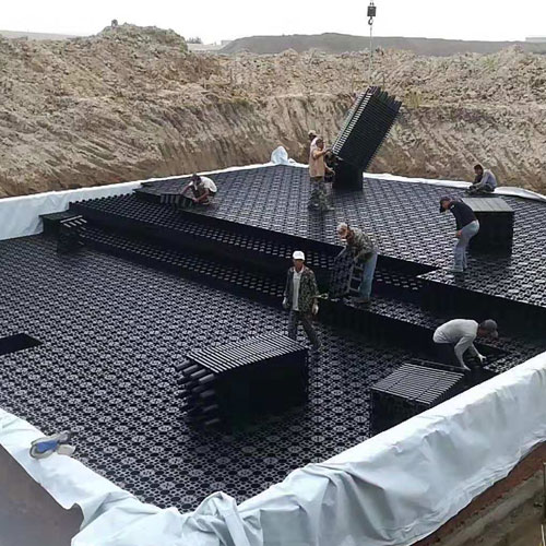 雨水收集系统PP蓄水池施工案例